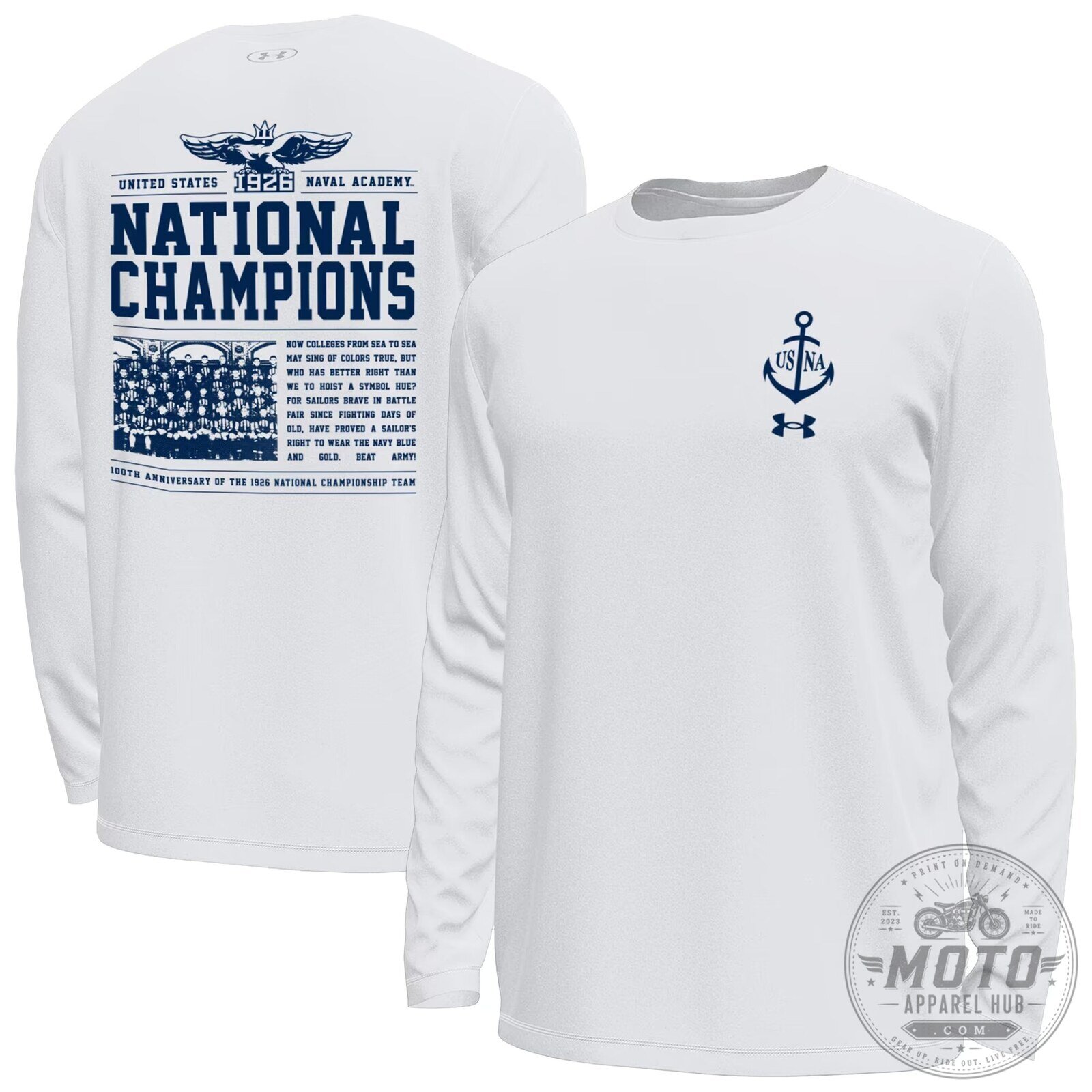 United States Naval Academy 1926 National Champions Long-Sleeve Shirt